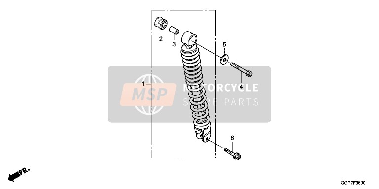 Honda NSC50 2014 Coussin arrière pour un 2014 Honda NSC50